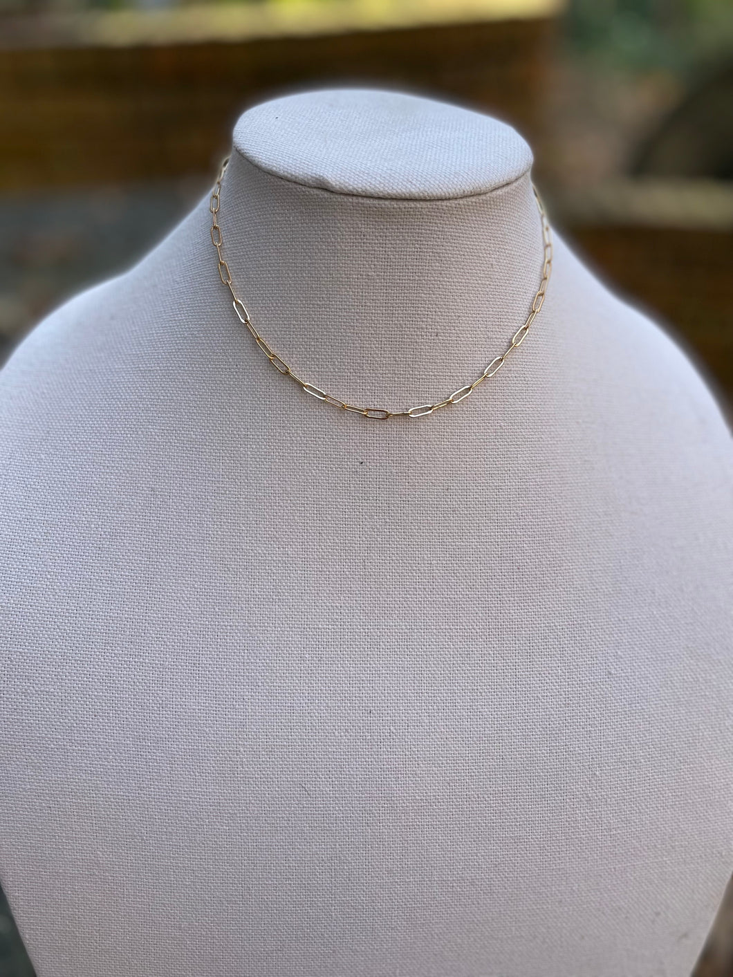 Delicate paperclip necklace
